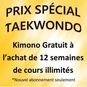 spécial pour les cours de karate et taekwondo